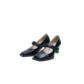 MIIDII谜底2022春新款复古时尚立体鞋头牛皮高跟鞋女221MX0441