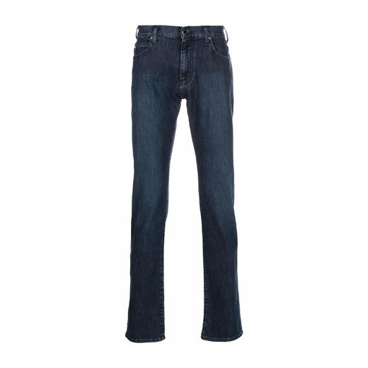 EMPORIO ARMANI 阿玛尼 男士棉质金属徽标休闲牛仔裤 蓝色 8N1J45 1D85Z 0942 商品图0