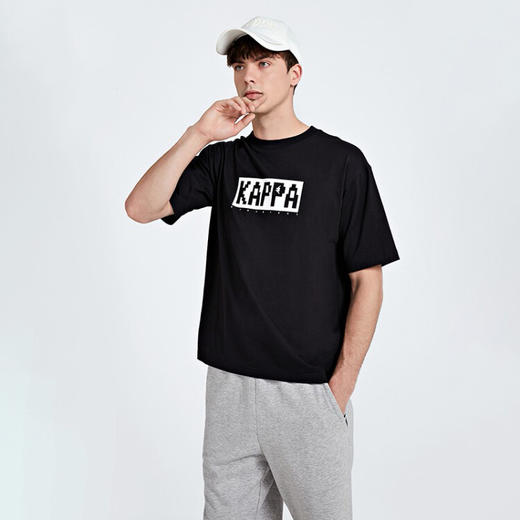 Kappa卡帕短袖新款男女字母印花运动T恤休闲圆领上衣K0CX2TD20V 商品图4