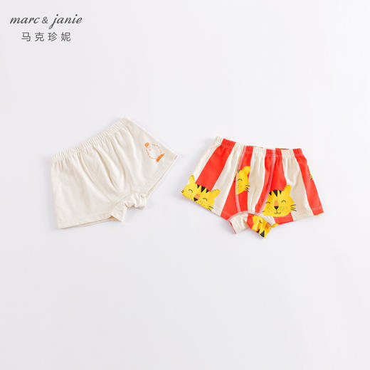 【2条装】马克珍妮新款春装 男童不夹屁屁纯棉平角内裤230571 商品图4