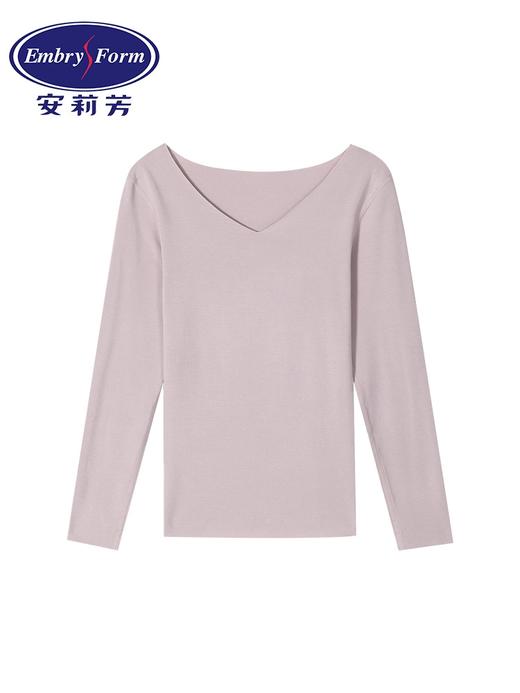 安莉芳专柜新品打底上衣女宽松长袖V领舒适打底衫秋季简约ED00263 商品图1