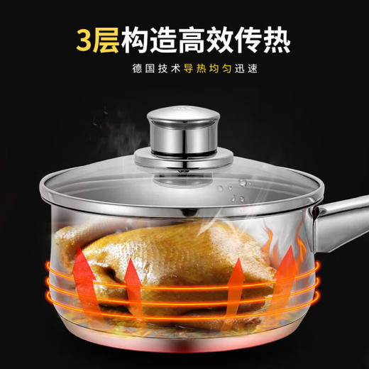 德国WWF福腾宝Diadem Plus系列长柄奶锅炖锅 16cm带盖 商品图3