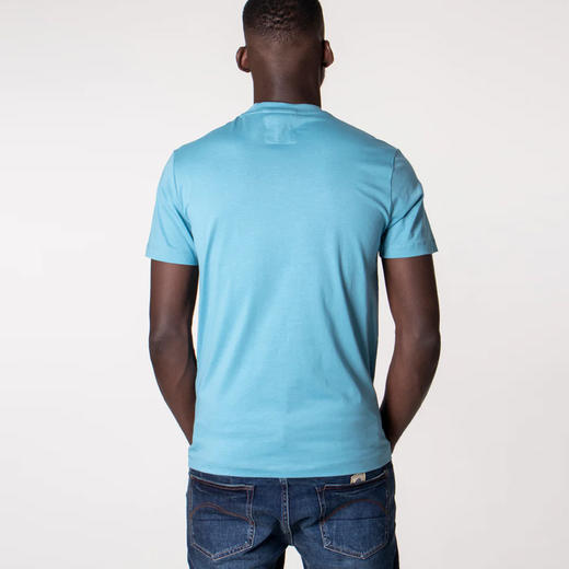 EMPORIO ARMANI 阿玛尼 男士棉质徽标印花圆领短袖T恤 浅蓝色 8N1TN5 1JPZZ 0783 商品图1
