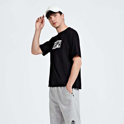 Kappa卡帕短袖新款男女字母印花运动T恤休闲圆领上衣K0CX2TD20V 商品图3