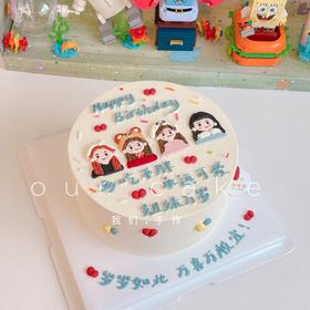 闺蜜手绘蛋糕-低糖处理无添加