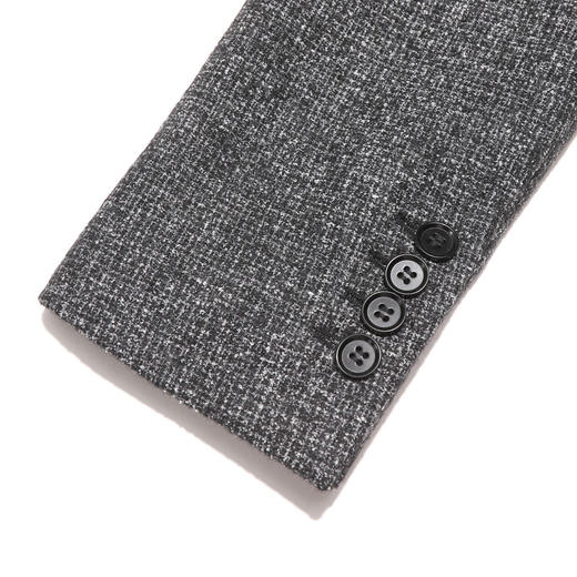 布兰施轻奢商务花灰色绅士经典羊毛西装 商品图6