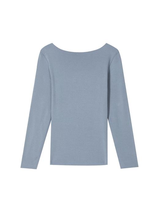 安莉芳专柜新品打底上衣女宽松长袖V领舒适打底衫秋季简约ED00263 商品图2