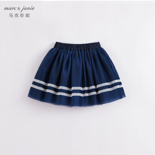马克珍妮春装新款 女童儿童学院风网纱百褶短裙230177 商品图1