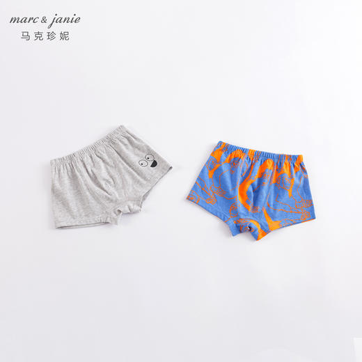 【2条装】马克珍妮新款春装 男童不夹屁屁纯棉平角内裤230571 商品图5