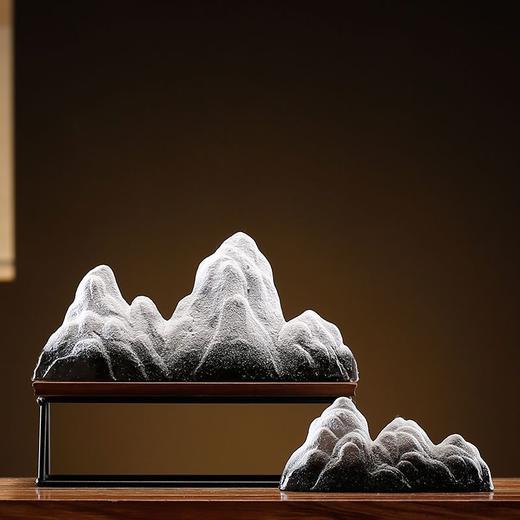 新中式禅意水族鱼缸造景假山陶瓷摆件大中小号桌面景观沙盘装饰品 商品图2