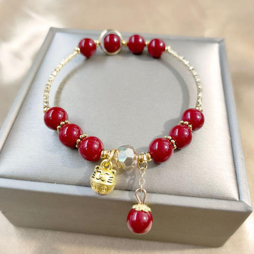 国潮2023新款兔年手链新年款红珠手链 ken10 商品图2