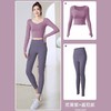 运动上衣女秋冬新款健身速干跑步紧身训练长袖瑜伽服套装 商品缩略图7