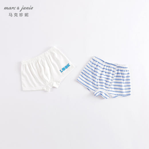 【2条装】马克珍妮新款春装 男童不夹屁屁纯棉平角内裤230571 商品图2