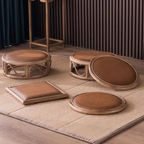 蒲团坐垫家用禅垫坐墩跪垫懒人榻榻米日式拜佛垫飘窗竹藤