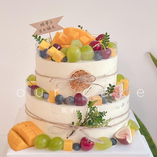 双层水果蛋糕(按当季水果装饰)-低糖处理无添加 商品图2