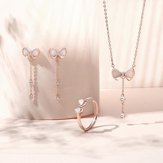 【甜梦】S925银蝴蝶结开口戒指【JHY-R000334M 】 商品图3