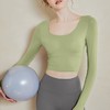 健身长袖瑜伽服女秋季新款美背紧身运动上衣普拉提训练服跑步T恤 商品缩略图1