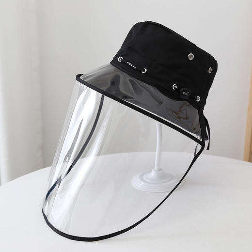 户外防飞沫防护面罩厨房炒菜挡油烟防油溅帽可以拆卸面部口罩防尘 商品图4