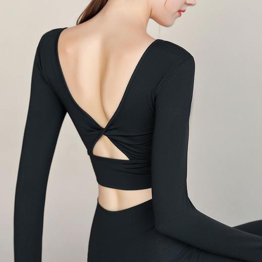 春季新款扭结高档瑜伽服套装女镂空健身服女跑步运动套装女健身衣 商品图5