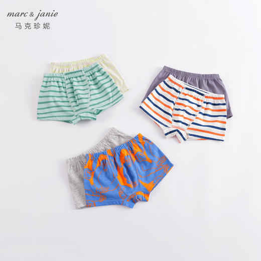 【2条装】马克珍妮新款春装 男童不夹屁屁纯棉平角内裤230571 商品图1