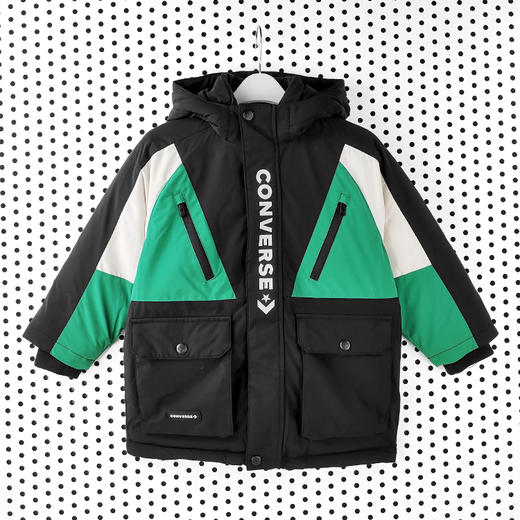 匡威童装冬季新长款连帽保暖时尚百搭羽绒服防风外套 CV2242009 商品图2
