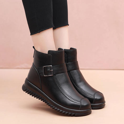 XYSM-26086 皮棉鞋妈妈鞋中老年保暖鞋 商品图1