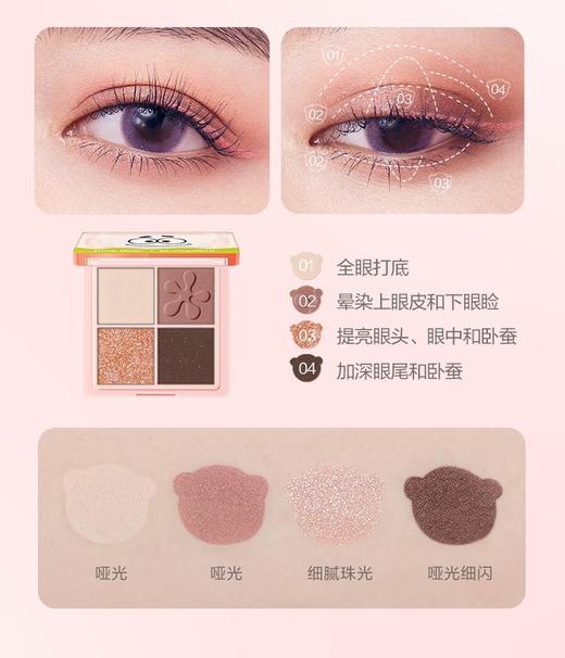 Pink Bear暗恋滋味四色眼影海绵宝宝联名款 商品图1