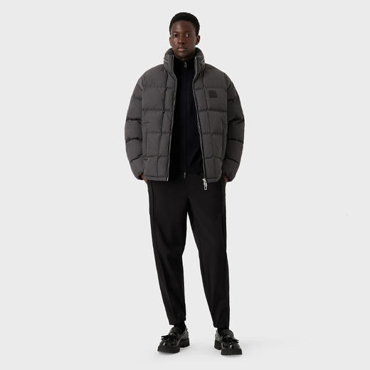 EMPORIO ARMANI 阿玛尼 男士初剪羊毛全拉链针织开衫 黑色 8N1MUZ 1MJXZ 0999 商品图3