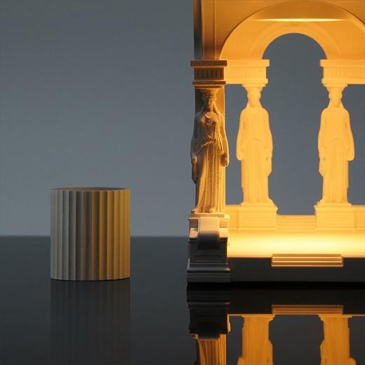 雅典圣殿原创建筑香薰融蜡灯卧室床头可调光夜灯计礼物氛围灯 商品图2