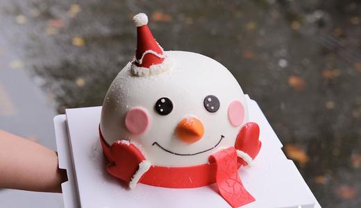 圣诞节圣诞雪人头蛋糕-低糖处理无添加 商品图0