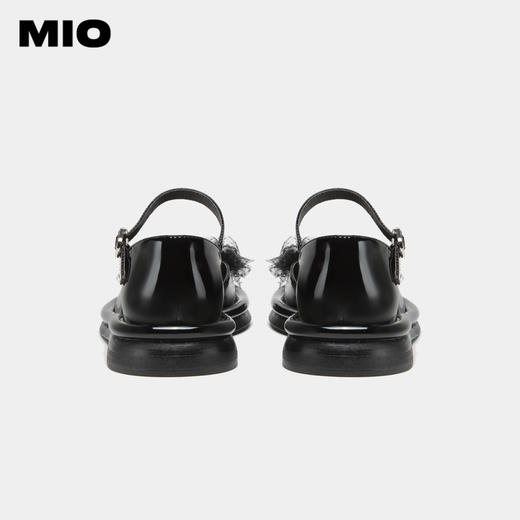 MIO米奥夏季圆头半凉鞋平跟星光鞋甜美风蝴蝶钻饰时装凉鞋女鞋M232200548 商品图3