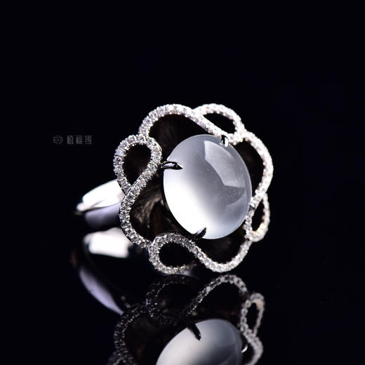 【花盼】白翡蛋面戒指JZ12108102 商品图1