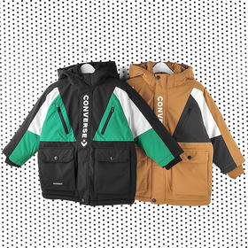 匡威童装冬季新长款连帽保暖时尚百搭羽绒服防风外套 CV2242009