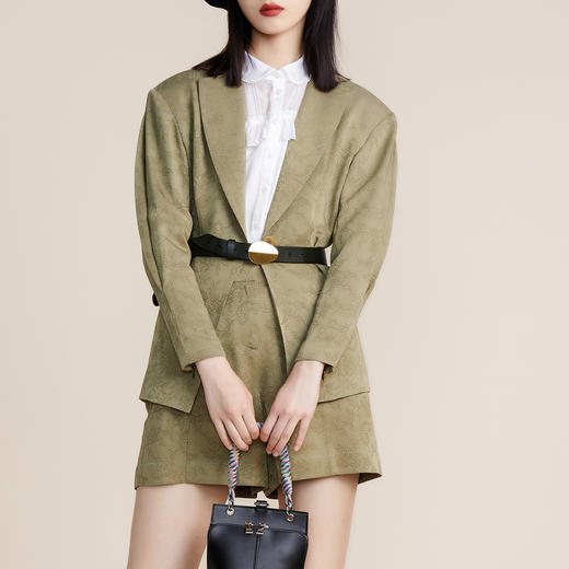 MIIDII谜底2022春新款原创椭圆形扣头牛皮女士腰带221MQ0437 商品图1