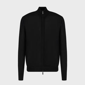 EMPORIO ARMANI 阿玛尼 男士初剪羊毛全拉链针织开衫 黑色 8N1MUZ 1MJXZ 0999
