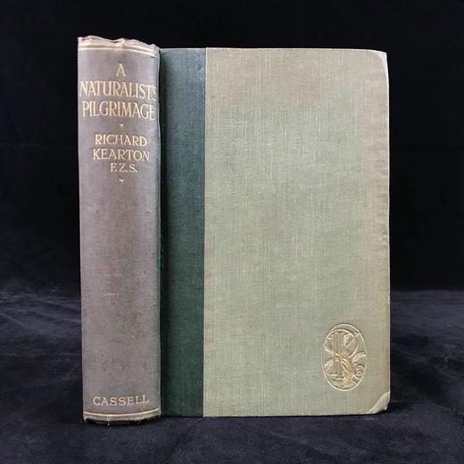 含藏书票！1926年 基尔顿《一个博物学家的朝圣》 8幅插图 漆布精装32开 商品图0