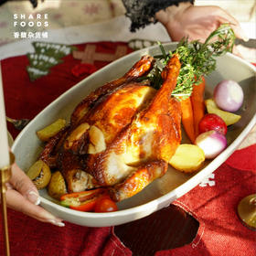 【圣诞节】黑松露黄油烤鸡 （附送专用酱汁+蔬菜包）