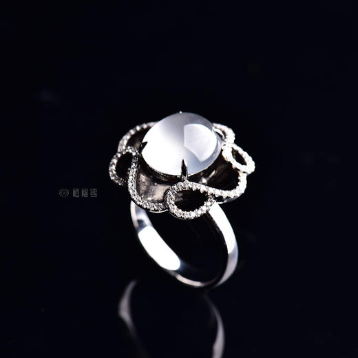 【花盼】白翡蛋面戒指JZ12108102 商品图7