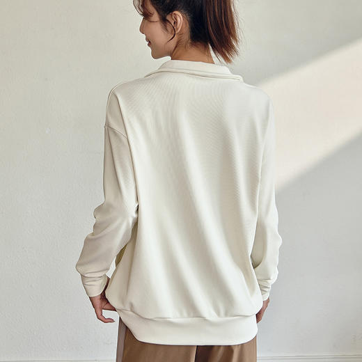 跃牌【禅语梵心系列】宽松半拉链健身长袖外套 无胸垫FX2101（不带胸垫） 商品图4