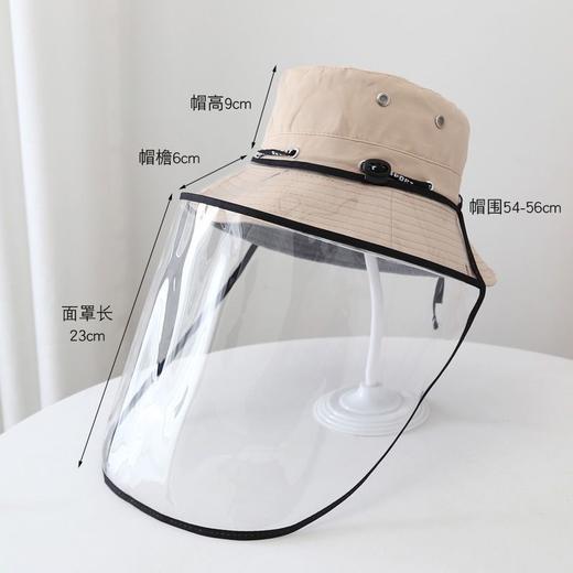 户外防飞沫防护面罩厨房炒菜挡油烟防油溅帽可以拆卸面部口罩防尘 商品图1