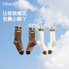 likeuu儿童袜子男女童春秋款中筒袜学生布绣棉袜长筒袜 商品缩略图0