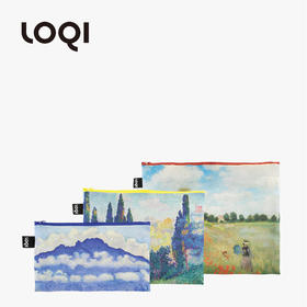 德国LOQI 博物馆系列 野罂粟系列ZP.MU.OR  时尚艺术环保收纳袋 文具数码配件收纳整理套包洗漱化妆防泼水