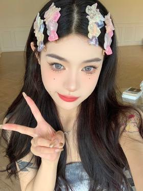 clairecolor 年抛美瞳 奶蓝冻冻 直径14.5mm着色13.7mm