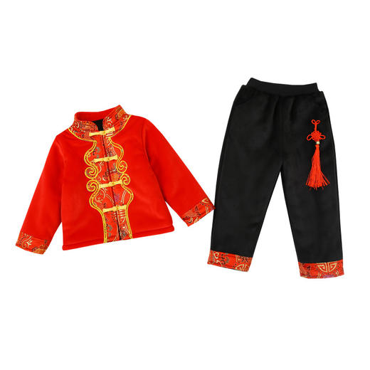 拜年服汉服男女童，冬季中国风民族风唐装套装MXT-T2S喜庆拜年服 商品图4