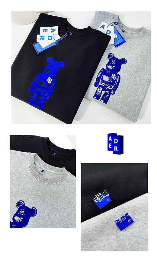 ADER 植绒积木熊情侣卫衣1610[福利品] 商品图2