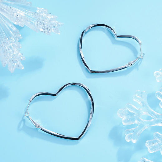 子佩集S925银【心意】耳圈【Y-9346109】爱心2212 商品图3