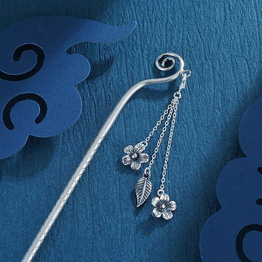 子佩集S999银【江天暮雪】发簪【VA16-1】仿古2212 商品图4