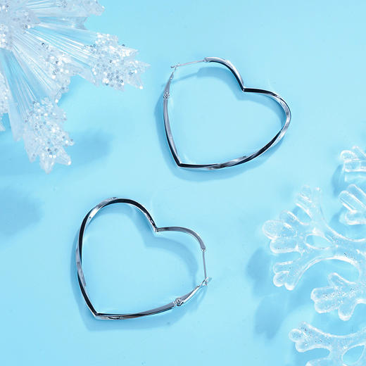 子佩集S925银【心意】耳圈【Y-9346109】爱心2212 商品图5