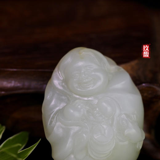 和田玉（白玉）籽料挂件--财神47.55g 商品图1