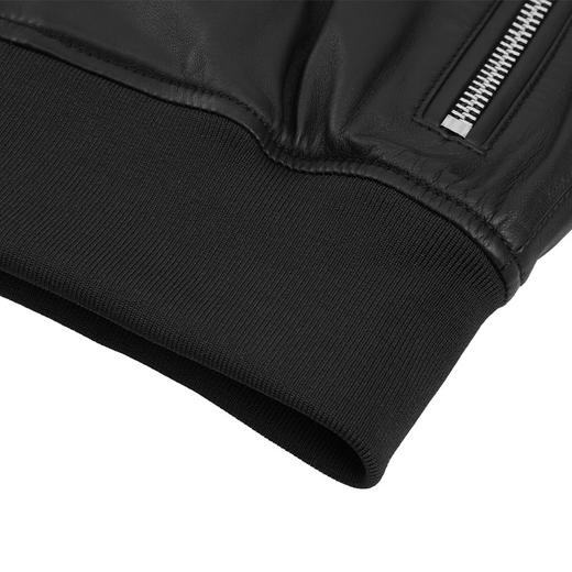 阿玛尼（Armani）男装 时尚潮流男士休闲羊皮皮衣黑色10069 商品图5